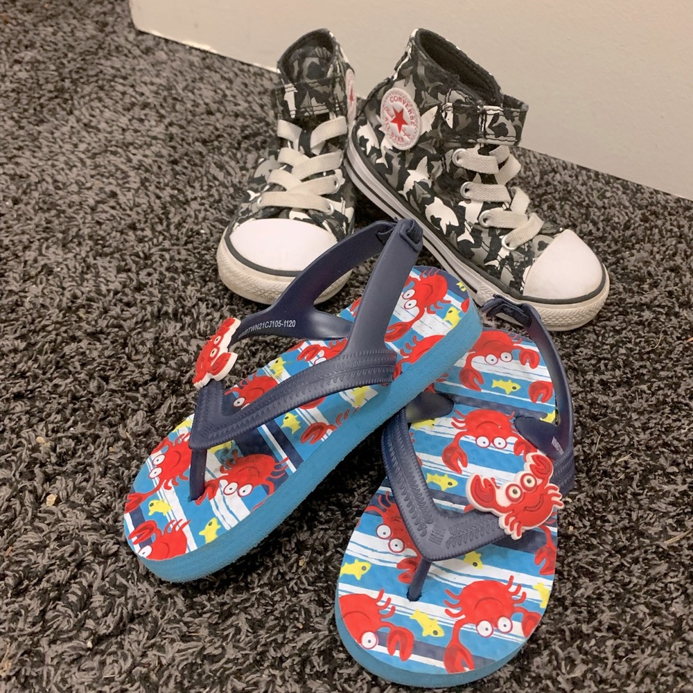 Converse Stretch lace Velcro strap Toddler boy size 7